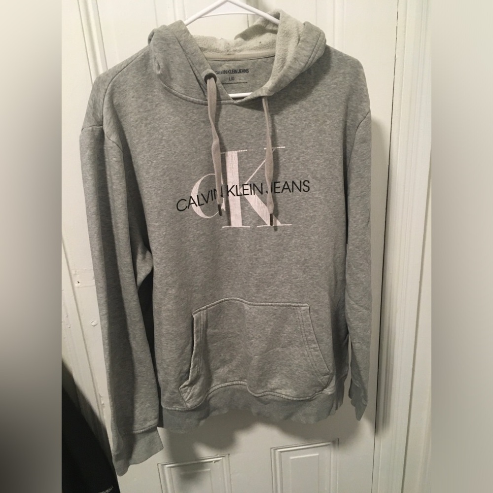 Calvin Klein Jeans Light Gray Men's Hoodie